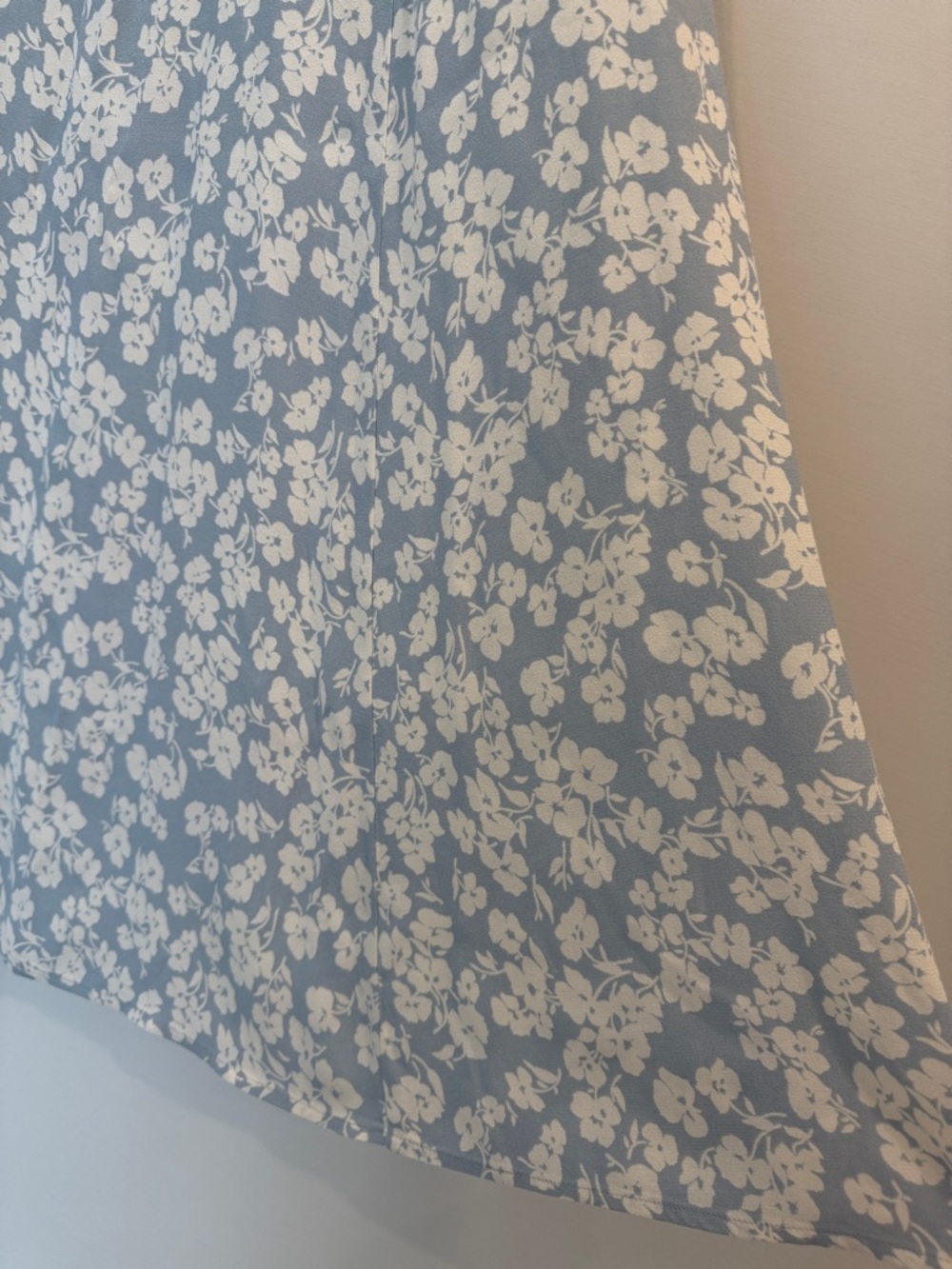 Reformation Women's Light Blue Floral Slip Skirt - Picture 5 of 12